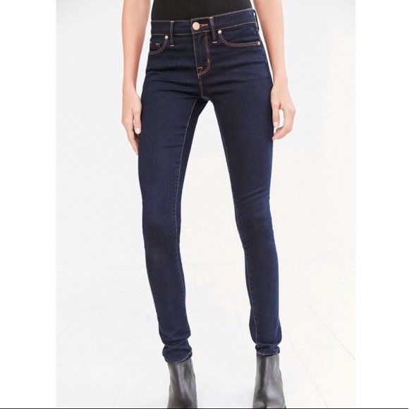 mid rise dark wash jeans